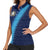 Guatemala Football Custom Women Sleeveless Polo Shirt Go Los Chapines Blue Pattern
