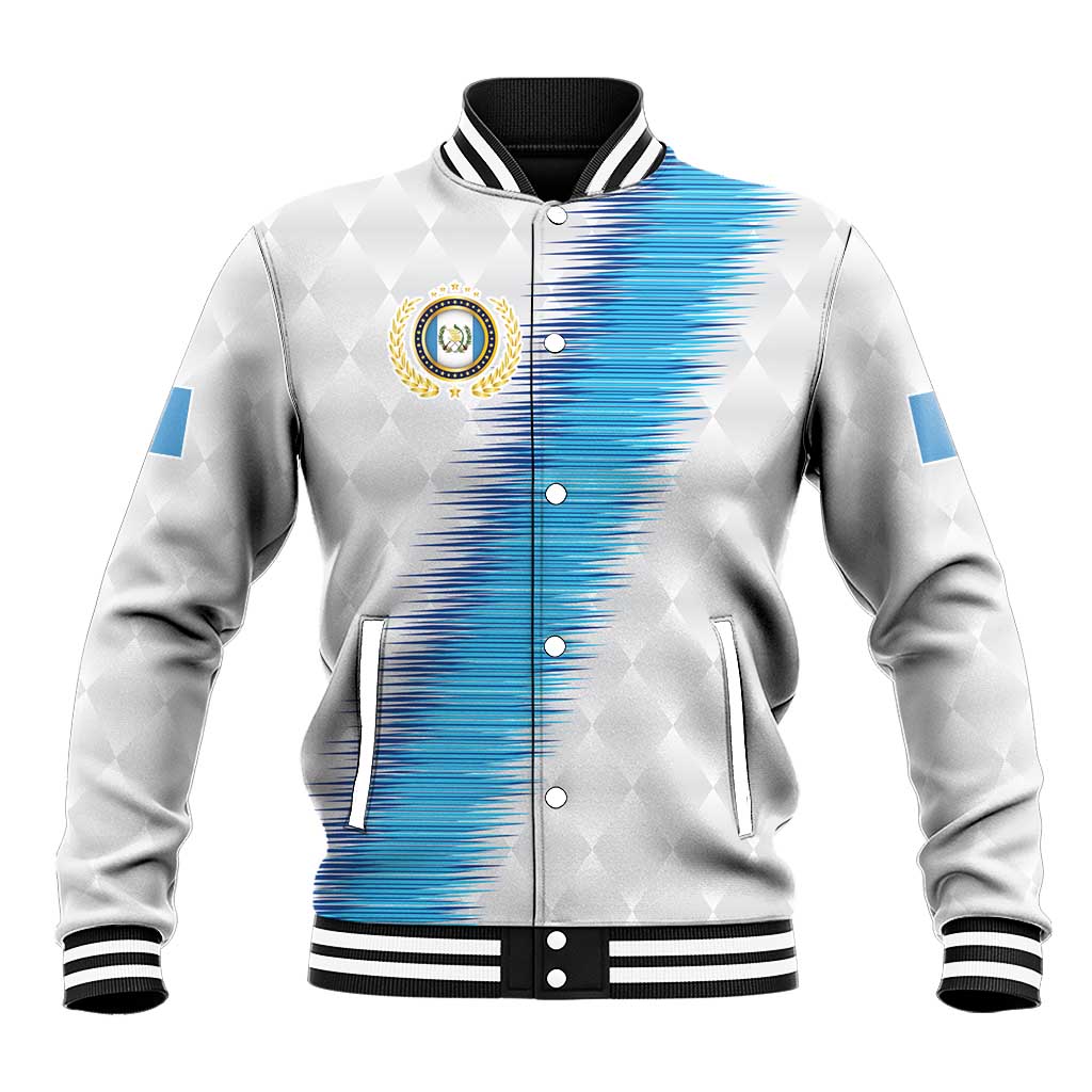 Guatemala Football Custom Baseball Jacket Go Los Chapines White Pattern