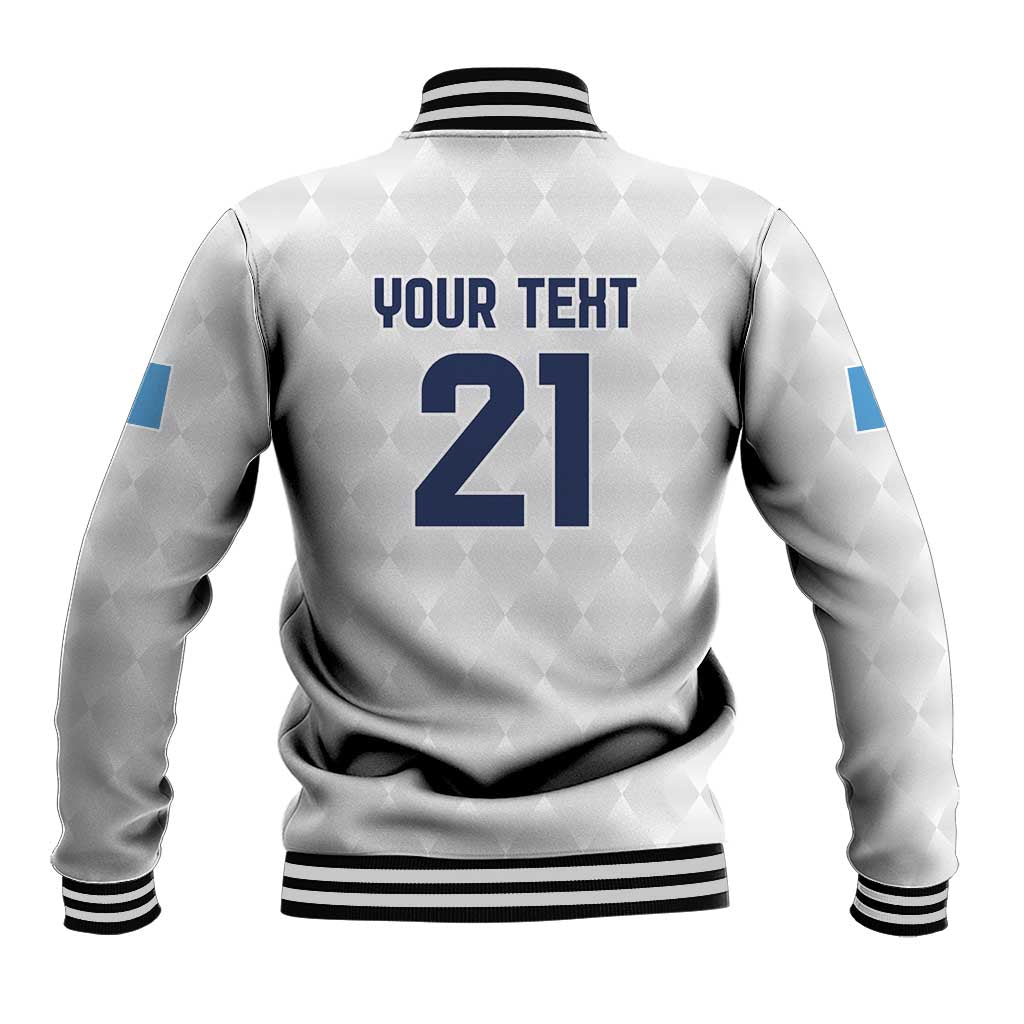 Guatemala Football Custom Baseball Jacket Go Los Chapines White Pattern