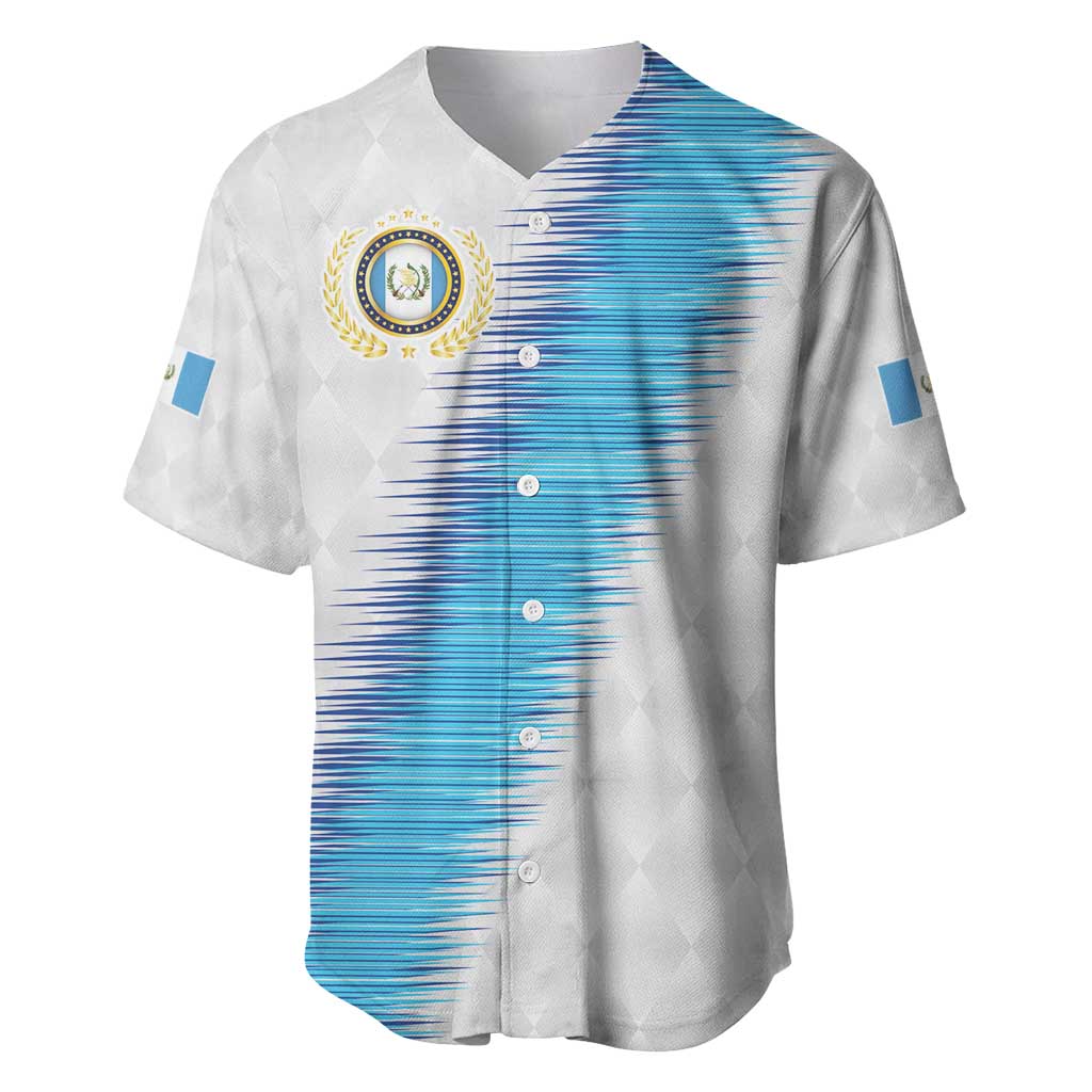 Guatemala Football Custom Baseball Jersey Go Los Chapines White Pattern