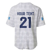 Guatemala Football Custom Baseball Jersey Go Los Chapines White Pattern