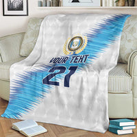 Guatemala Football Custom Blanket Go Los Chapines White Pattern