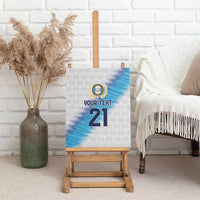 Guatemala Football Custom Canvas Wall Art Go Los Chapines White Pattern