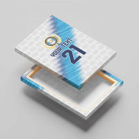 Guatemala Football Custom Canvas Wall Art Go Los Chapines White Pattern