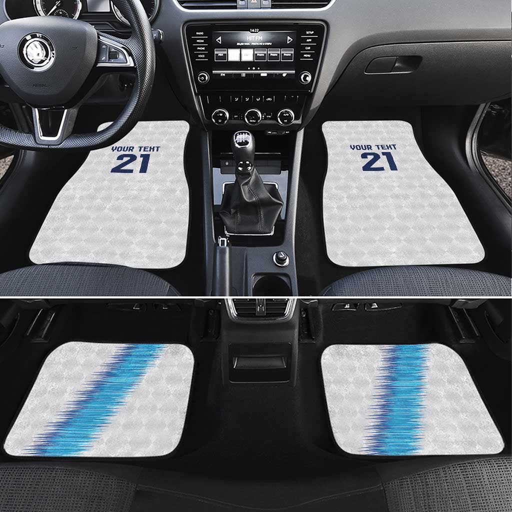 Guatemala Football Custom Car Mats Go Los Chapines White Pattern