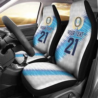 Guatemala Football Custom Car Seat Cover Go Los Chapines White Pattern