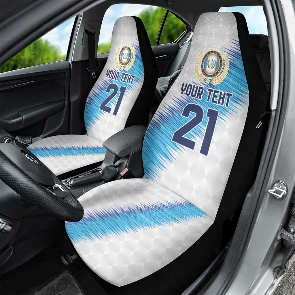 Guatemala Football Custom Car Seat Cover Go Los Chapines White Pattern
