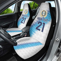Guatemala Football Custom Car Seat Cover Go Los Chapines White Pattern