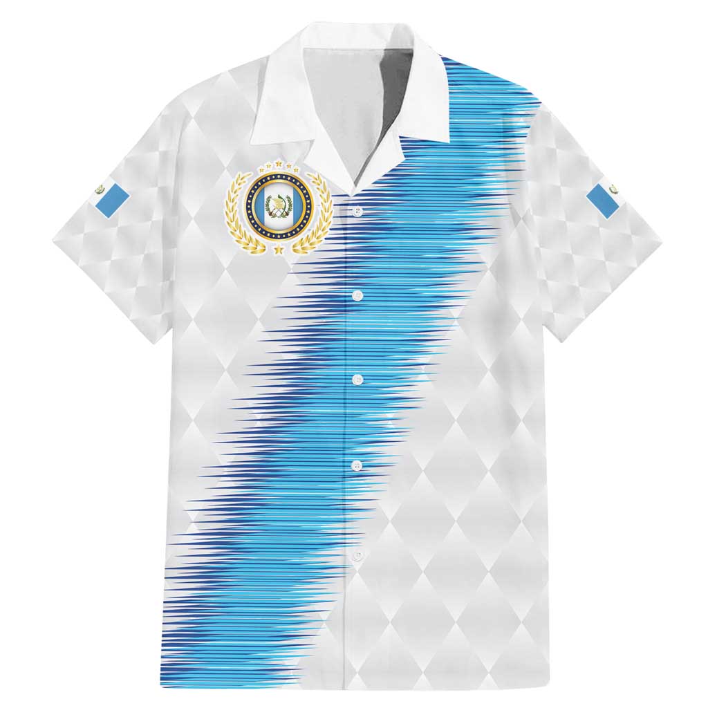 Guatemala Football Custom Family Matching Mermaid Dress and Hawaiian Shirt Go Los Chapines White Pattern