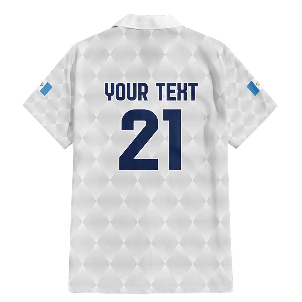 Guatemala Football Custom Family Matching Mermaid Dress and Hawaiian Shirt Go Los Chapines White Pattern