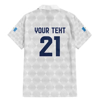 Guatemala Football Custom Family Matching Mermaid Dress and Hawaiian Shirt Go Los Chapines White Pattern