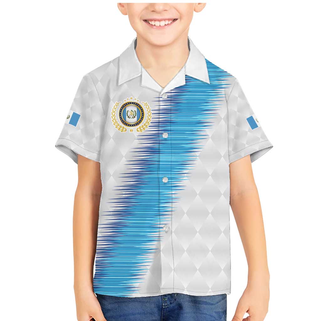 Guatemala Football Custom Family Matching Mermaid Dress and Hawaiian Shirt Go Los Chapines White Pattern