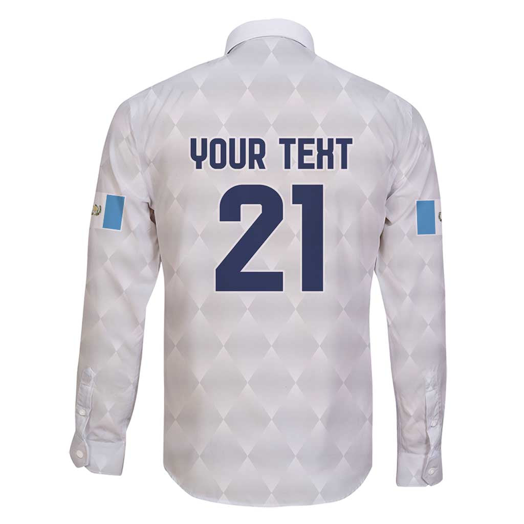Guatemala Football Custom Family Matching Puletasi and Hawaiian Shirt Go Los Chapines White Pattern