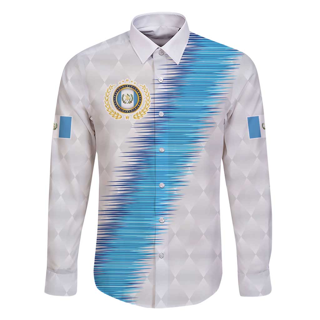 Guatemala Football Custom Family Matching Short Sleeve Bodycon Dress and Hawaiian Shirt Go Los Chapines White Pattern