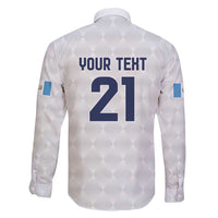 Guatemala Football Custom Family Matching Short Sleeve Bodycon Dress and Hawaiian Shirt Go Los Chapines White Pattern