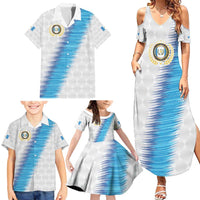 Guatemala Football Custom Family Matching Summer Maxi Dress and Hawaiian Shirt Go Los Chapines White Pattern
