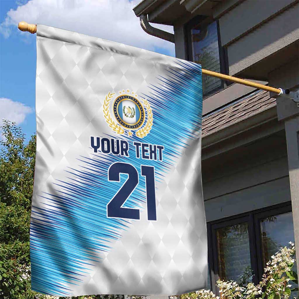 Guatemala Football Custom Garden Flag Go Los Chapines White Pattern