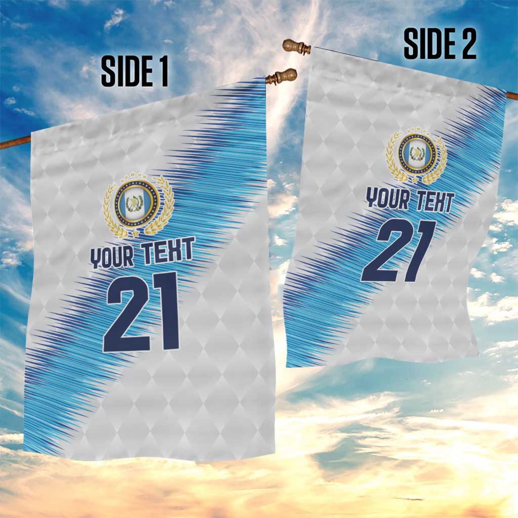 Guatemala Football Custom Garden Flag Go Los Chapines White Pattern