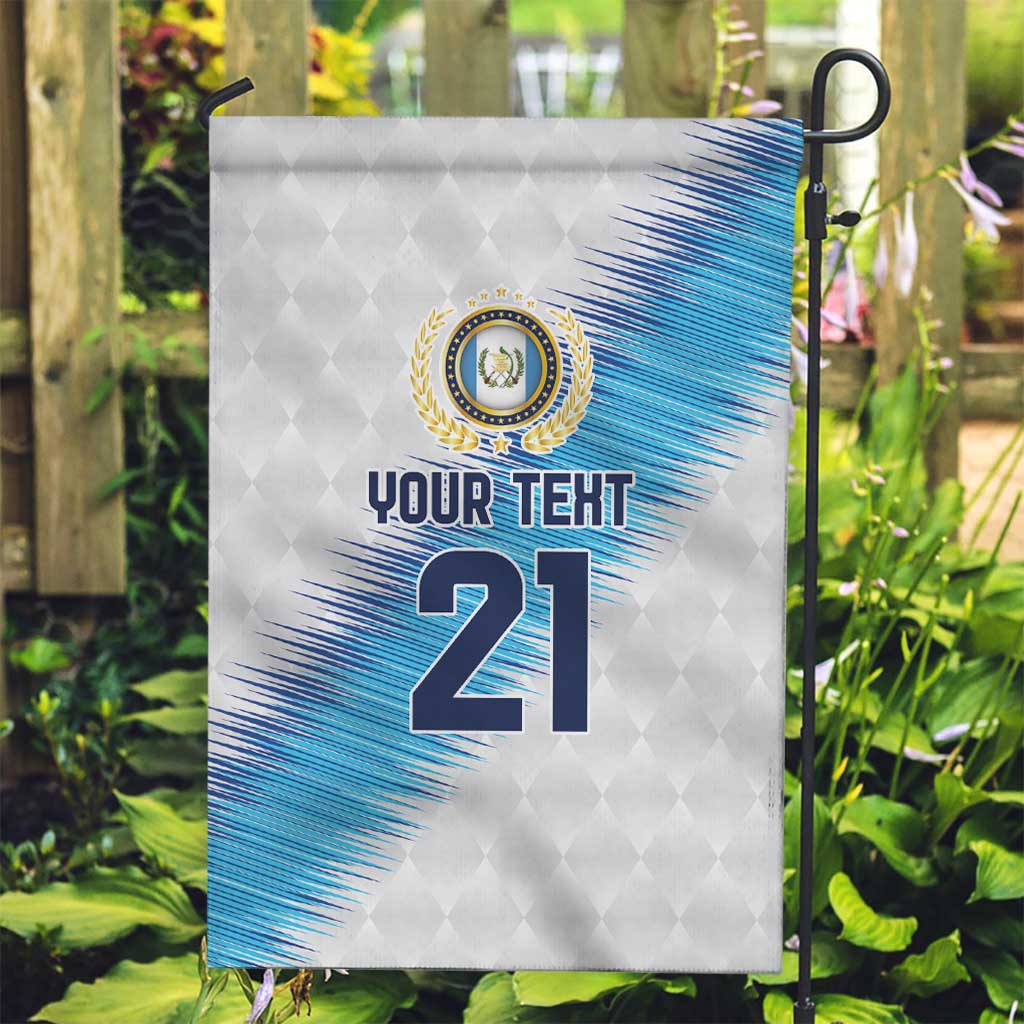 Guatemala Football Custom Garden Flag Go Los Chapines White Pattern
