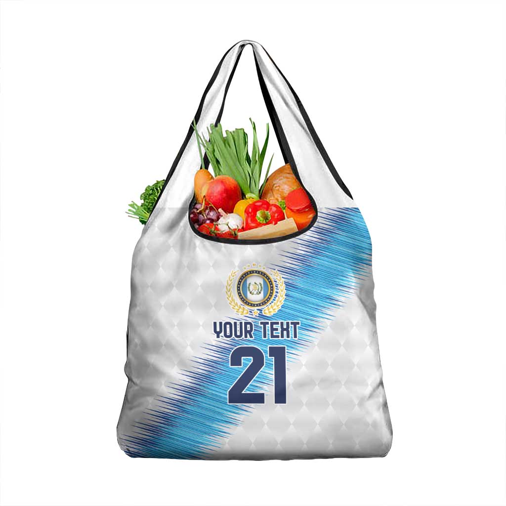 Guatemala Football Custom Grocery Bag Go Los Chapines White Pattern