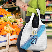 Guatemala Football Custom Grocery Bag Go Los Chapines White Pattern