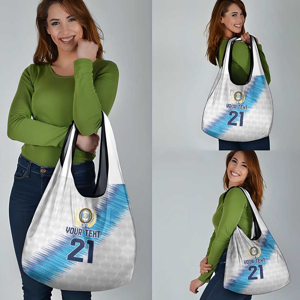 Guatemala Football Custom Grocery Bag Go Los Chapines White Pattern
