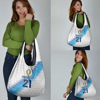 Guatemala Football Custom Grocery Bag Go Los Chapines White Pattern