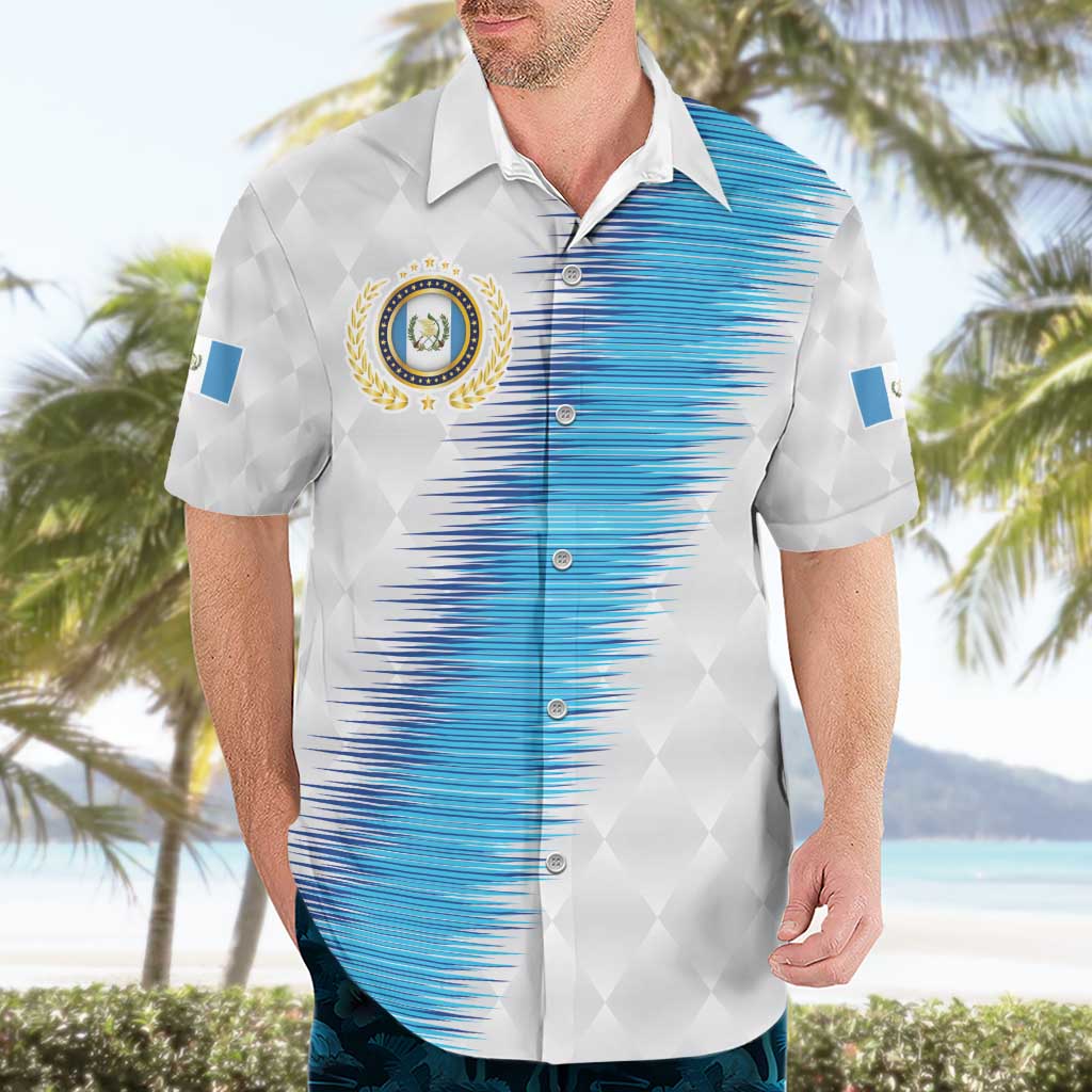 Guatemala Football Custom Hawaiian Shirt Go Los Chapines White Pattern