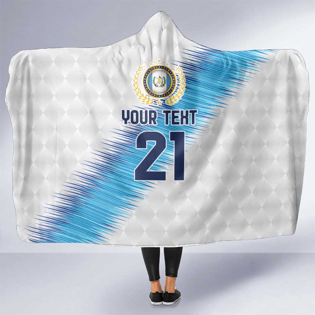 Guatemala Football Custom Hooded Blanket Go Los Chapines White Pattern