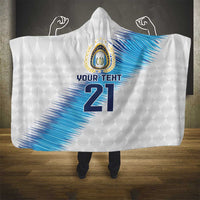 Guatemala Football Custom Hooded Blanket Go Los Chapines White Pattern