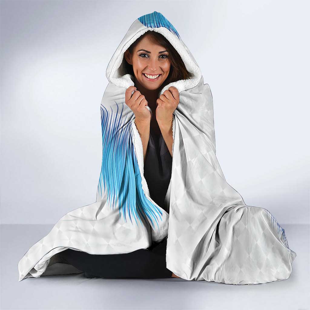 Guatemala Football Custom Hooded Blanket Go Los Chapines White Pattern