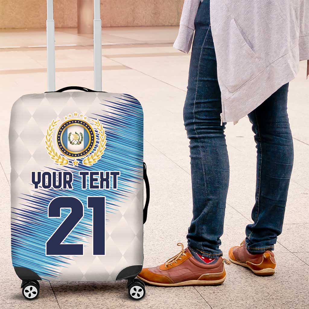 Guatemala Football Custom Luggage Cover Go Los Chapines White Pattern