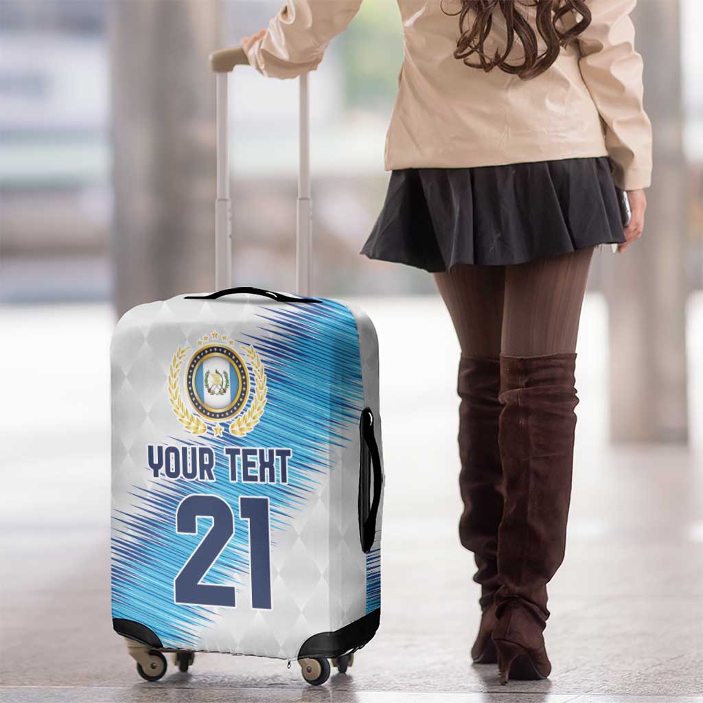 Guatemala Football Custom Luggage Cover Go Los Chapines White Pattern