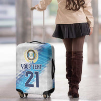 Guatemala Football Custom Luggage Cover Go Los Chapines White Pattern