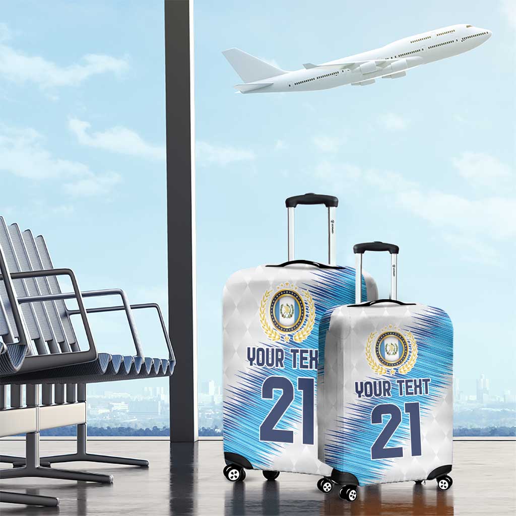 Guatemala Football Custom Luggage Cover Go Los Chapines White Pattern