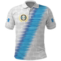 Guatemala Football Custom Polo Shirt Go Los Chapines White Pattern