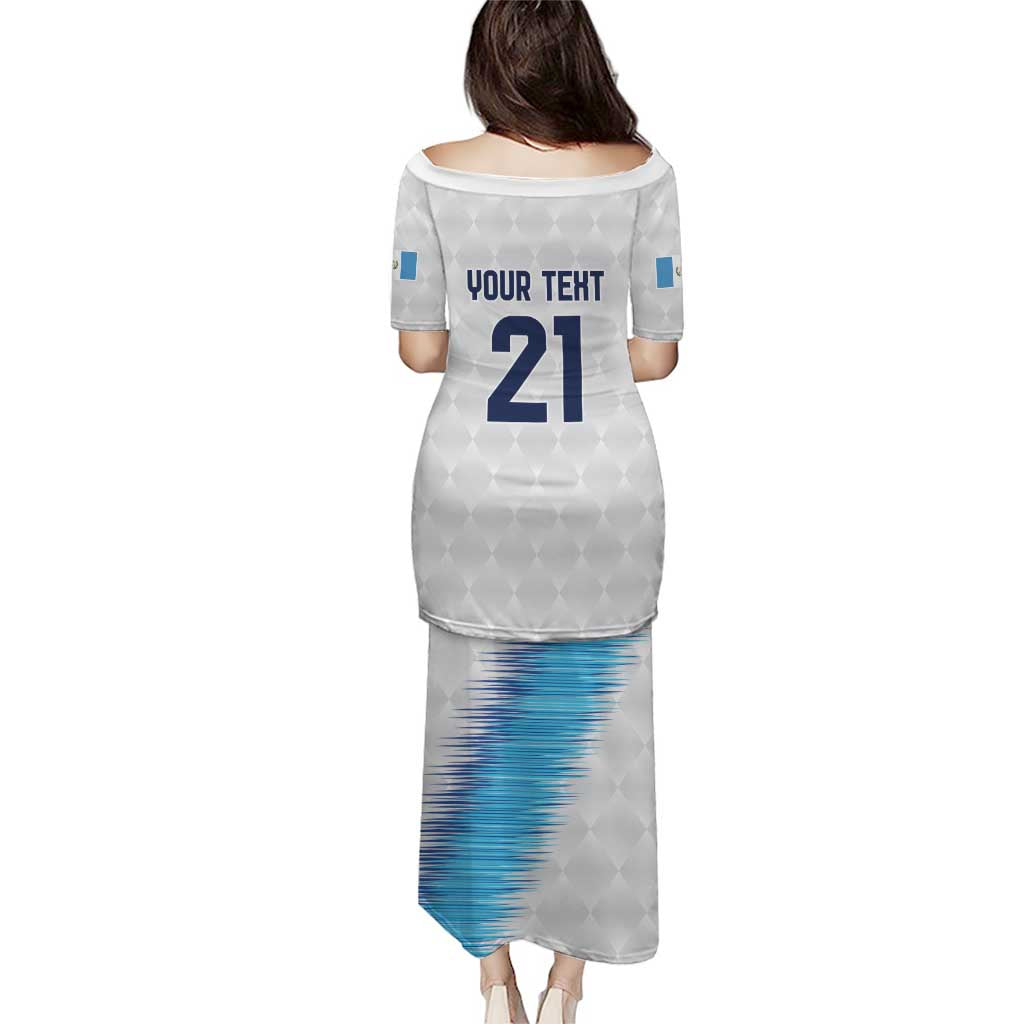 Guatemala Football Custom Puletasi Go Los Chapines White Pattern