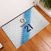 Guatemala Football Custom Rubber Doormat Go Los Chapines White Pattern