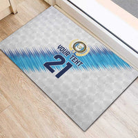 Guatemala Football Custom Rubber Doormat Go Los Chapines White Pattern