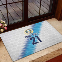 Guatemala Football Custom Rubber Doormat Go Los Chapines White Pattern