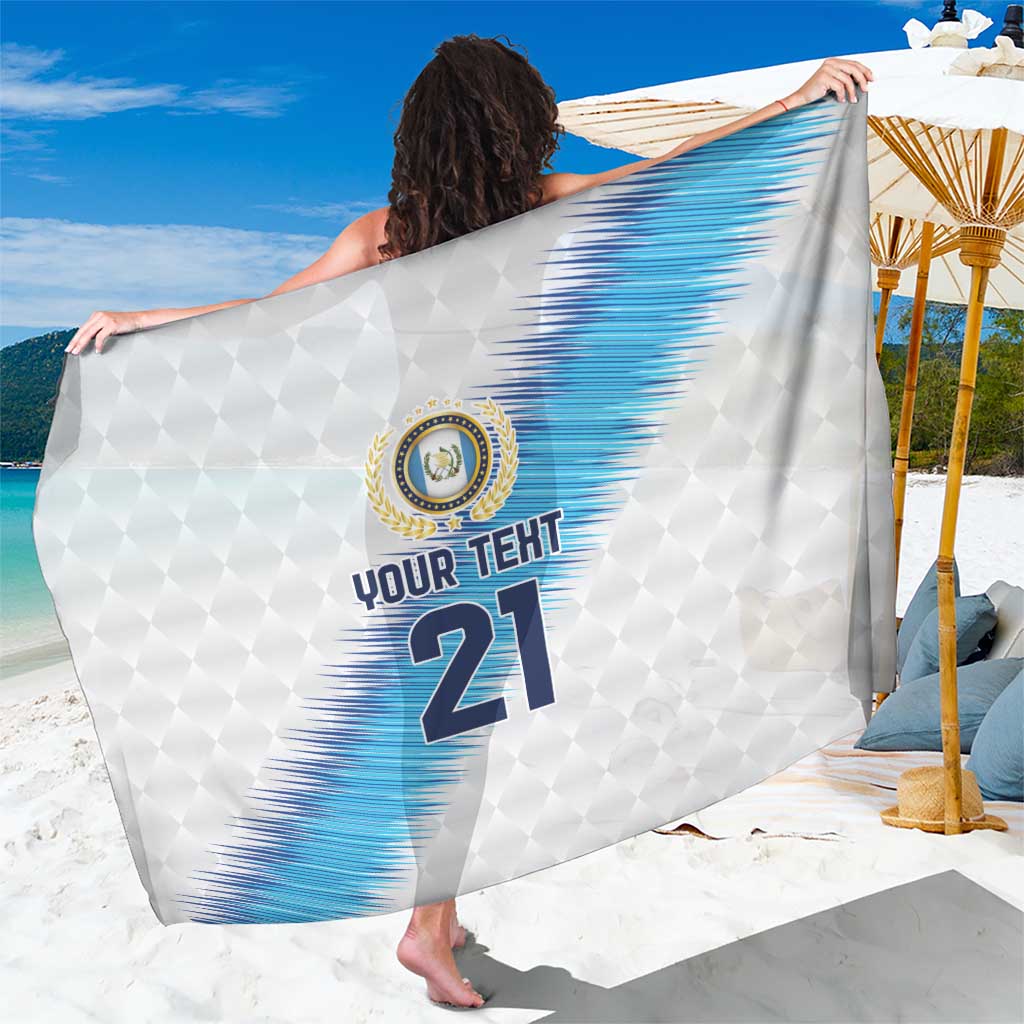 Guatemala Football Custom Sarong Go Los Chapines White Pattern