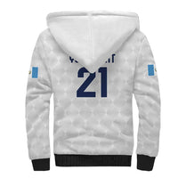 Guatemala Football Custom Sherpa Hoodie Go Los Chapines White Pattern