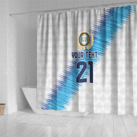 Guatemala Football Custom Shower Curtain Go Los Chapines White Pattern