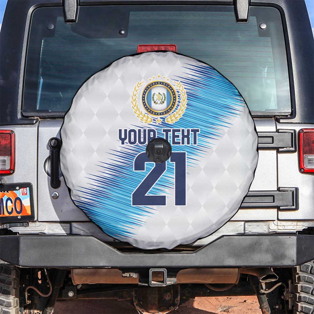 Guatemala Football Custom Spare Tire Cover Go Los Chapines White Pattern