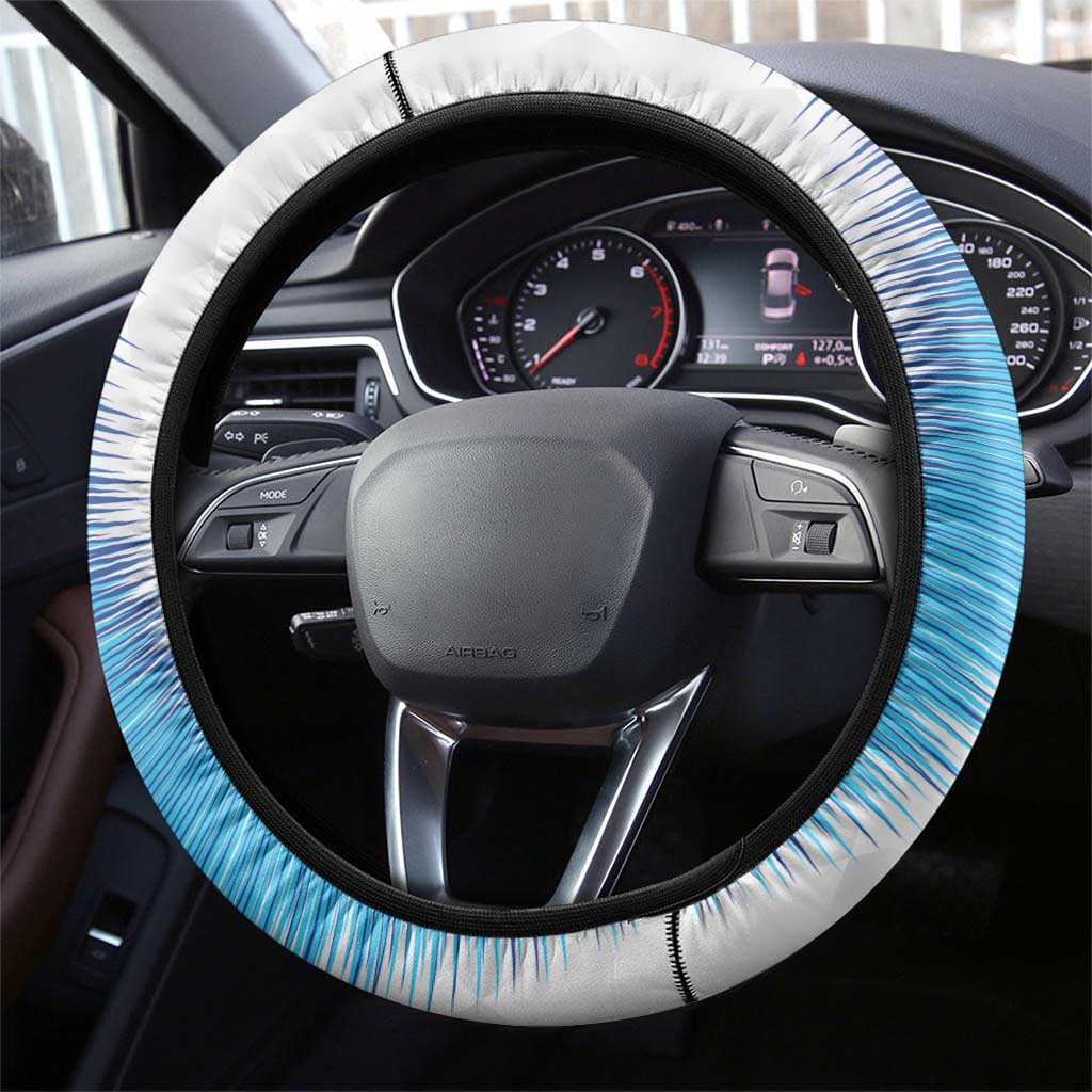 Guatemala Football Steering Wheel Cover Go Los Chapines White Pattern
