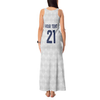 Guatemala Football Custom Tank Maxi Dress Go Los Chapines White Pattern