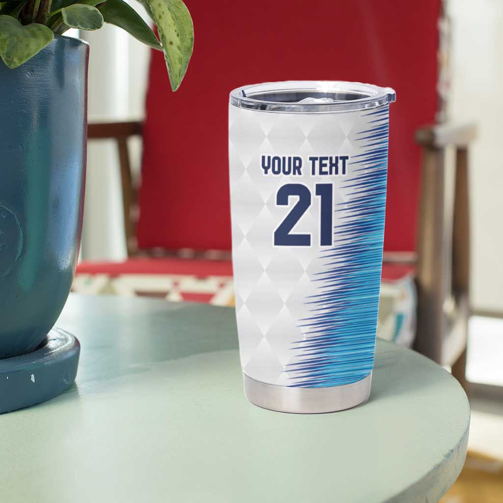 Guatemala Football Custom Tumbler Cup Go Los Chapines White Pattern