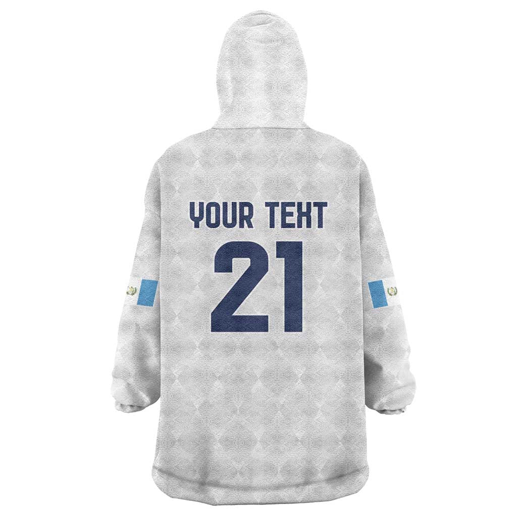 Guatemala Football Custom Wearable Blanket Hoodie Go Los Chapines White Pattern