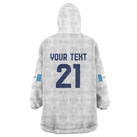 Guatemala Football Custom Wearable Blanket Hoodie Go Los Chapines White Pattern