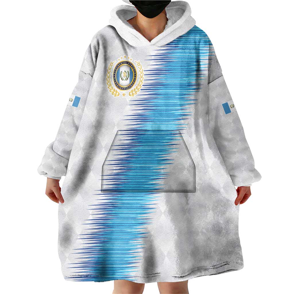 Guatemala Football Custom Wearable Blanket Hoodie Go Los Chapines White Pattern